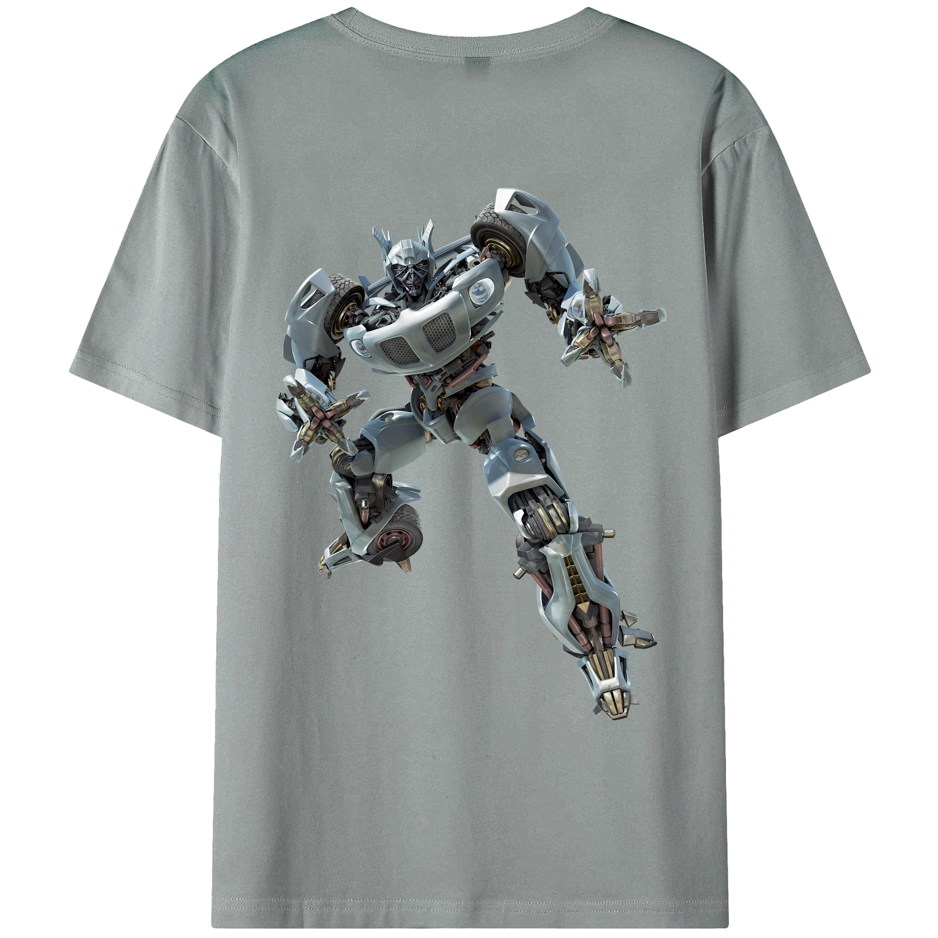 （画像用） Transformers トランスフォーマー 綿100％ メンズ半袖Tシャツ（バックプリント） 通気性